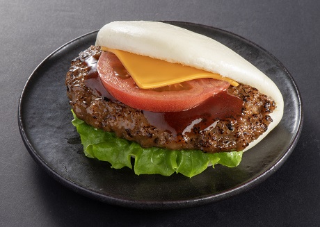 中華バンズで作る　簡単ハンバーガー